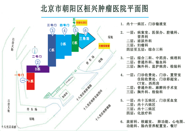 北京市朝阳区桓兴肿瘤医院平面图